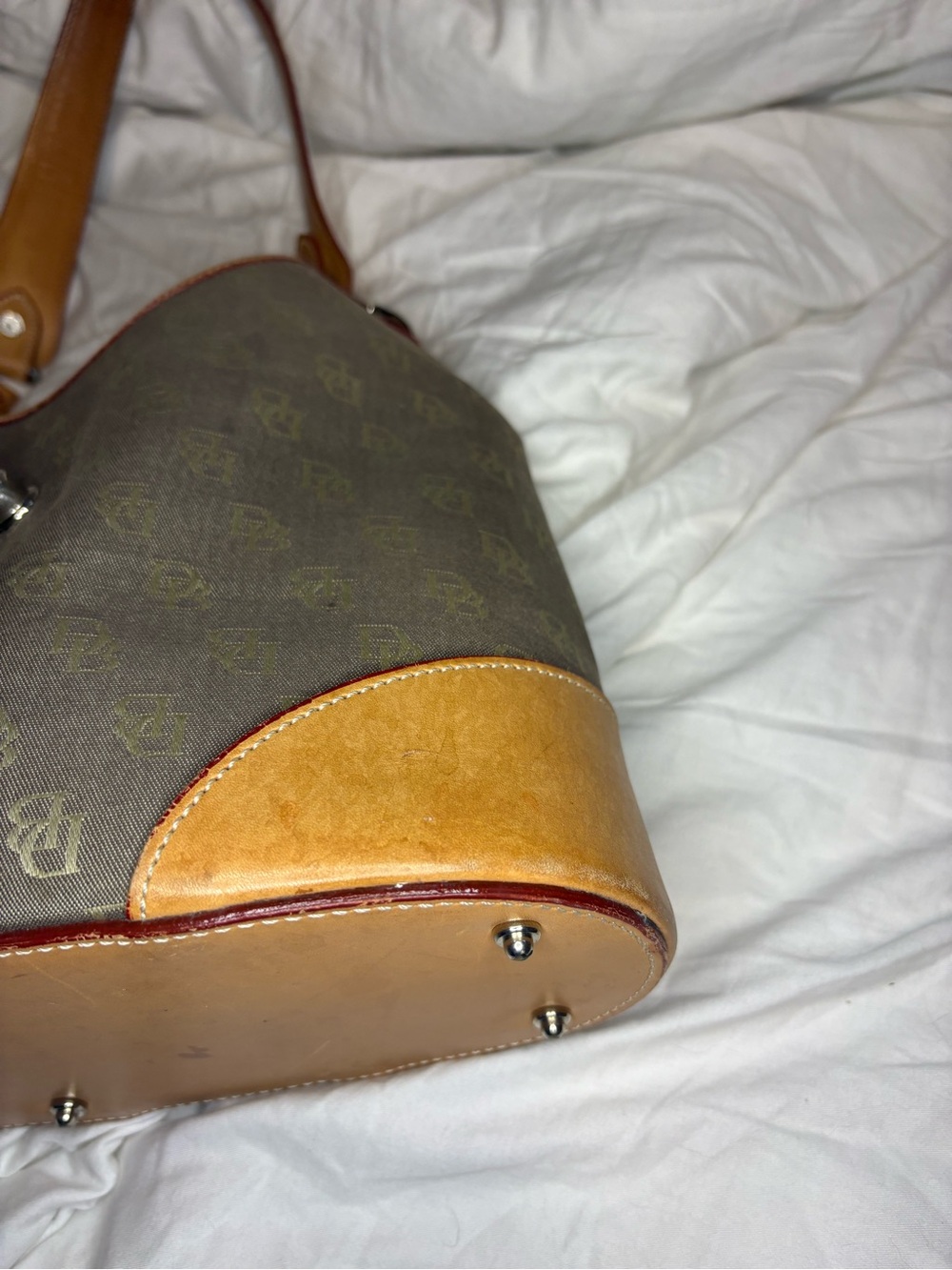 Y2K Dooney & Bourke Classic Signature Hobo Shoulder Bag. Jackie Closure - Picture 8 of 16
